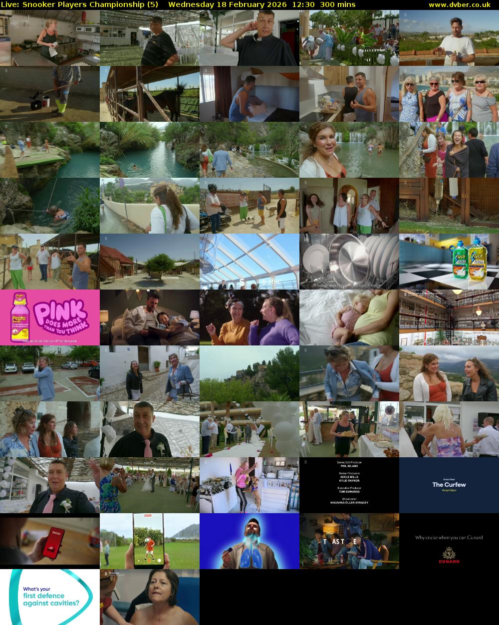 Live: Snooker Players Championship (5) Wednesday 18 February 2026 12:30 - 17:30