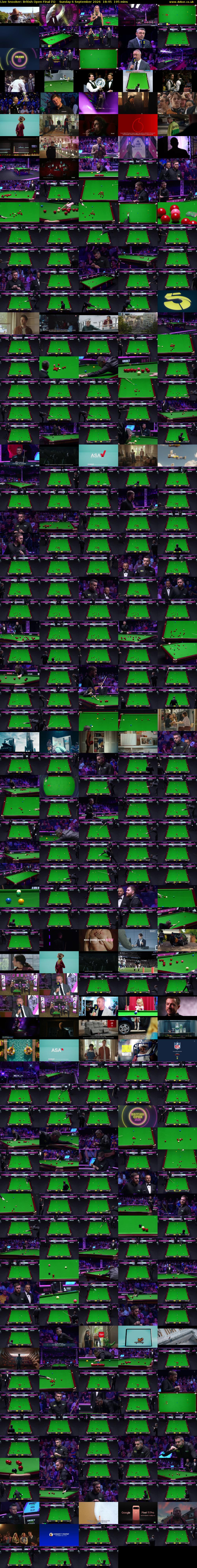 Live Snooker: British Open Final (5) Sunday 6 September 2026 18:45 - 22:00
