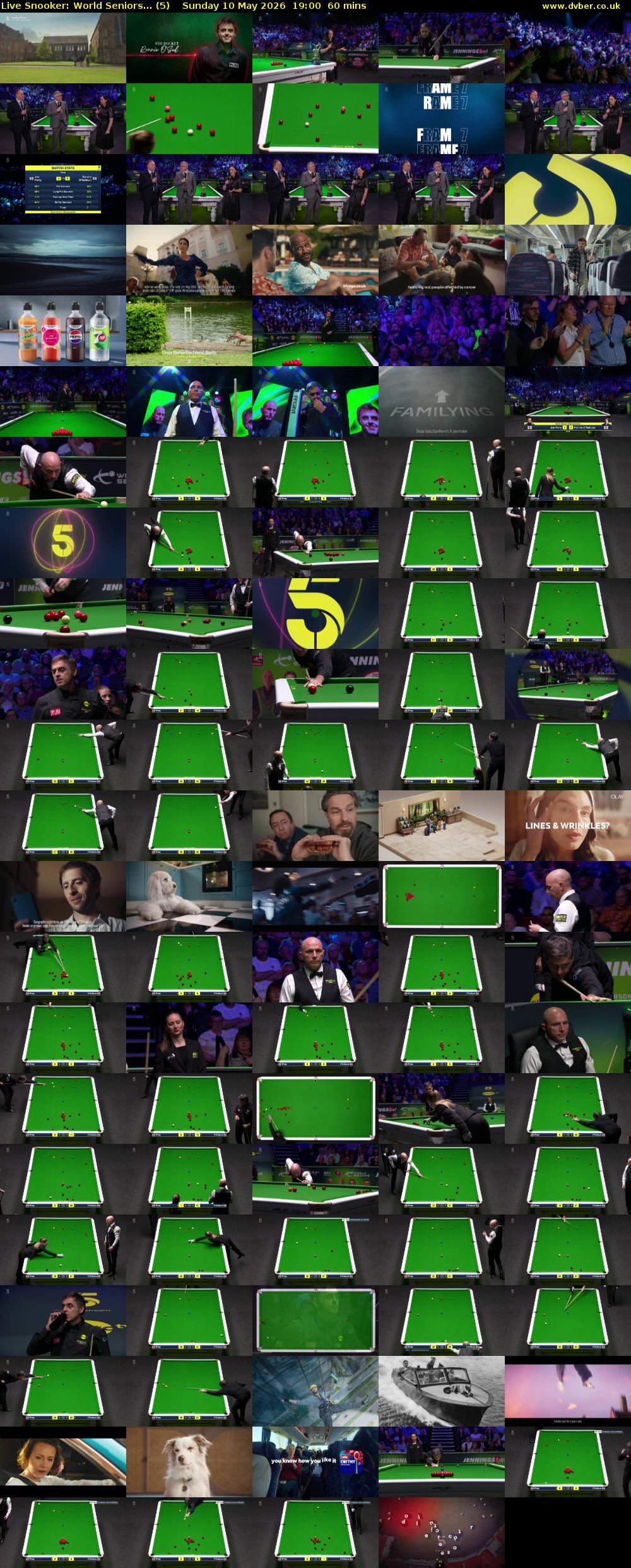 Live Snooker: World Seniors... (5) Sunday 10 May 2026 19:00 - 20:00