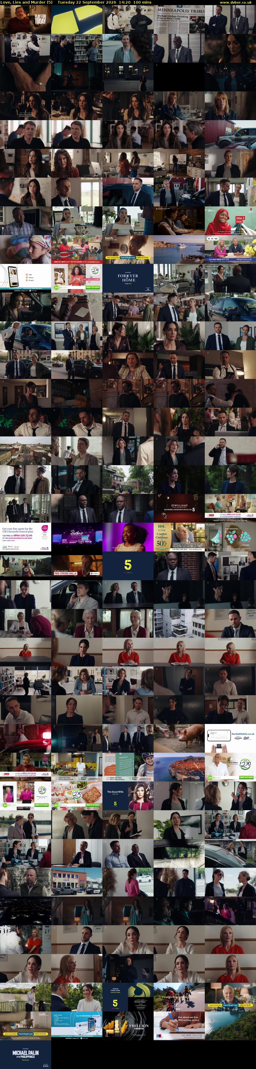 Love, Lies and Murder (5) Tuesday 22 September 2026 14:20 - 16:00