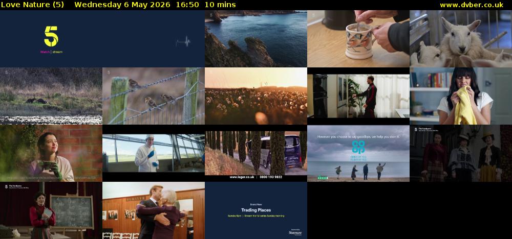 Love Nature (5) Wednesday 6 May 2026 16:50 - 17:00