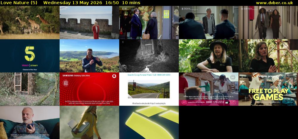 Love Nature (5) Wednesday 13 May 2026 16:50 - 17:00