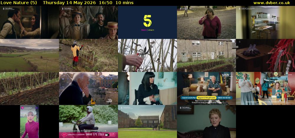 Love Nature (5) Thursday 14 May 2026 16:50 - 17:00