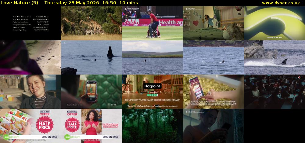 Love Nature (5) Thursday 28 May 2026 16:50 - 17:00