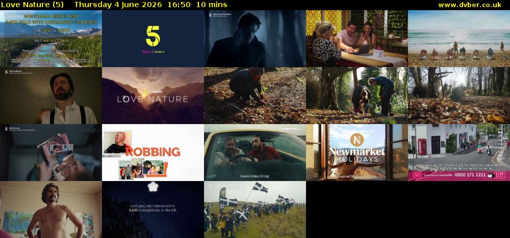 Love Nature (5) Thursday 4 June 2026 16:50 - 17:00