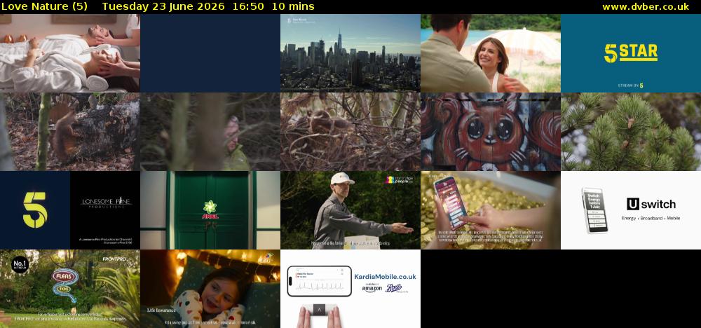 Love Nature (5) Tuesday 23 June 2026 16:50 - 17:00