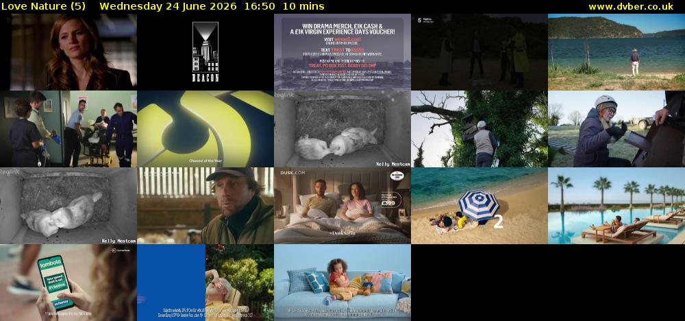 Love Nature (5) Wednesday 24 June 2026 16:50 - 17:00