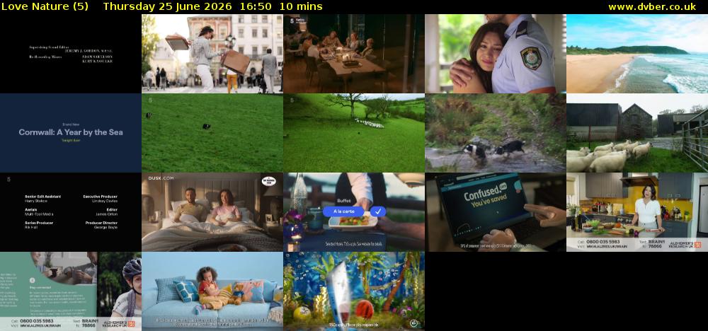 Love Nature (5) Thursday 25 June 2026 16:50 - 17:00