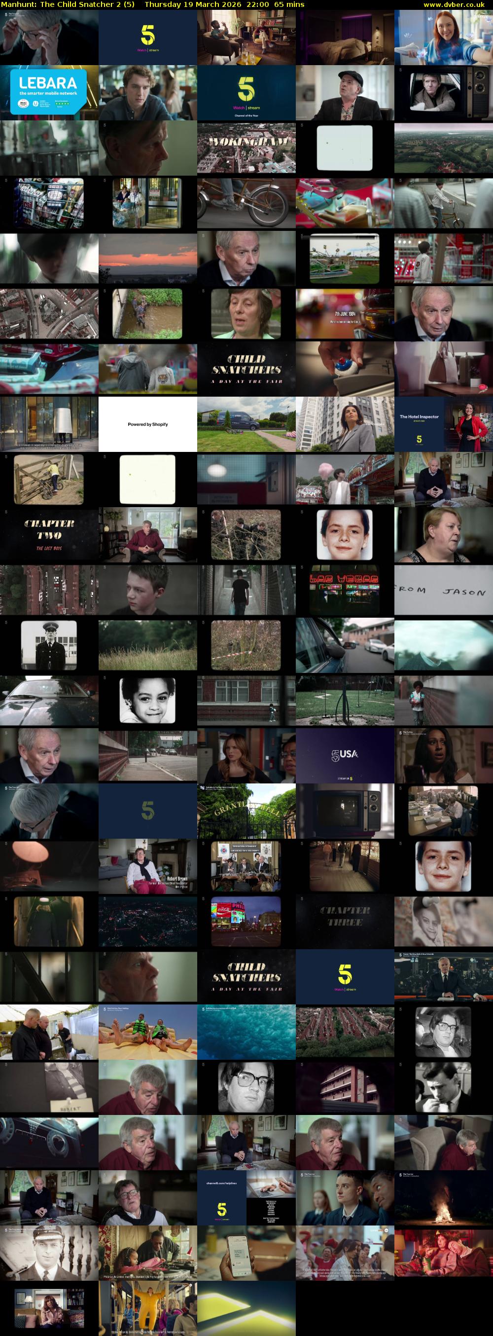 Manhunt: The Child Snatcher 2 (5) Thursday 19 March 2026 22:00 - 23:05