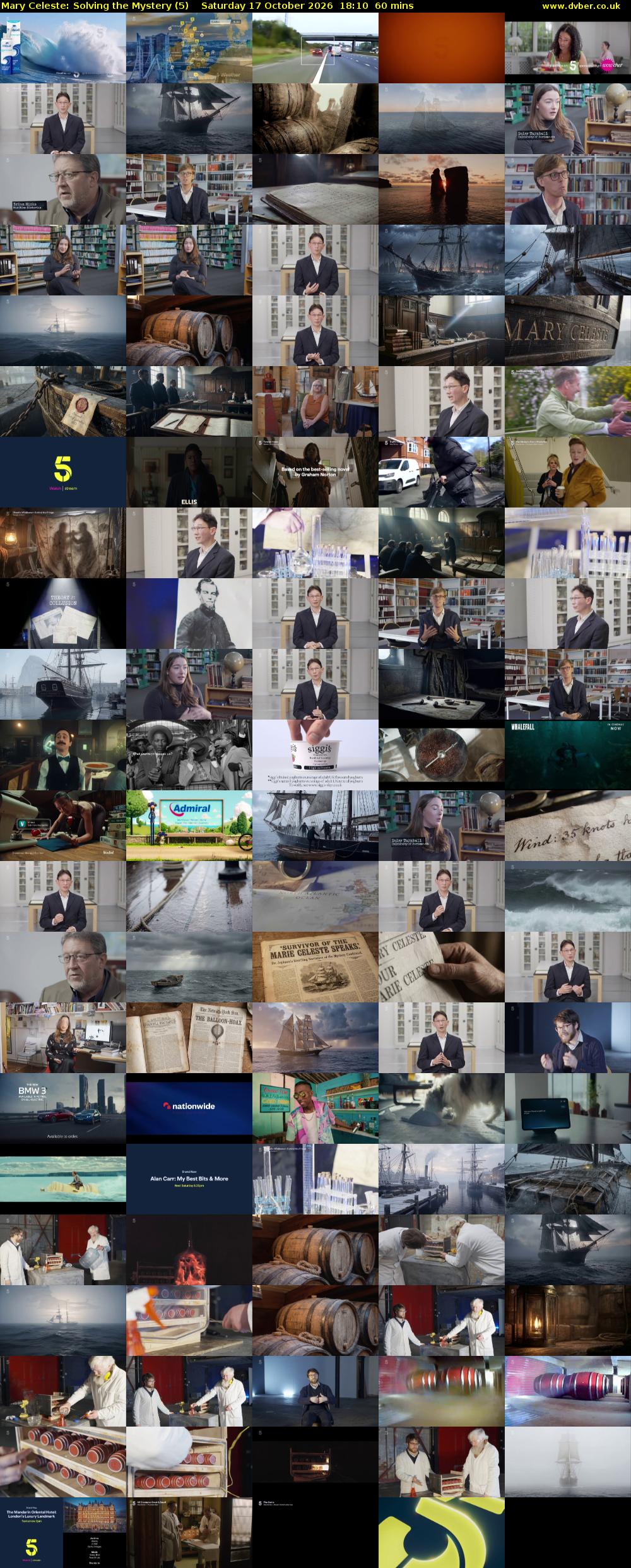 Mary Celeste: Solving the Mystery (5) Saturday 17 October 2026 18:10 - 19:10