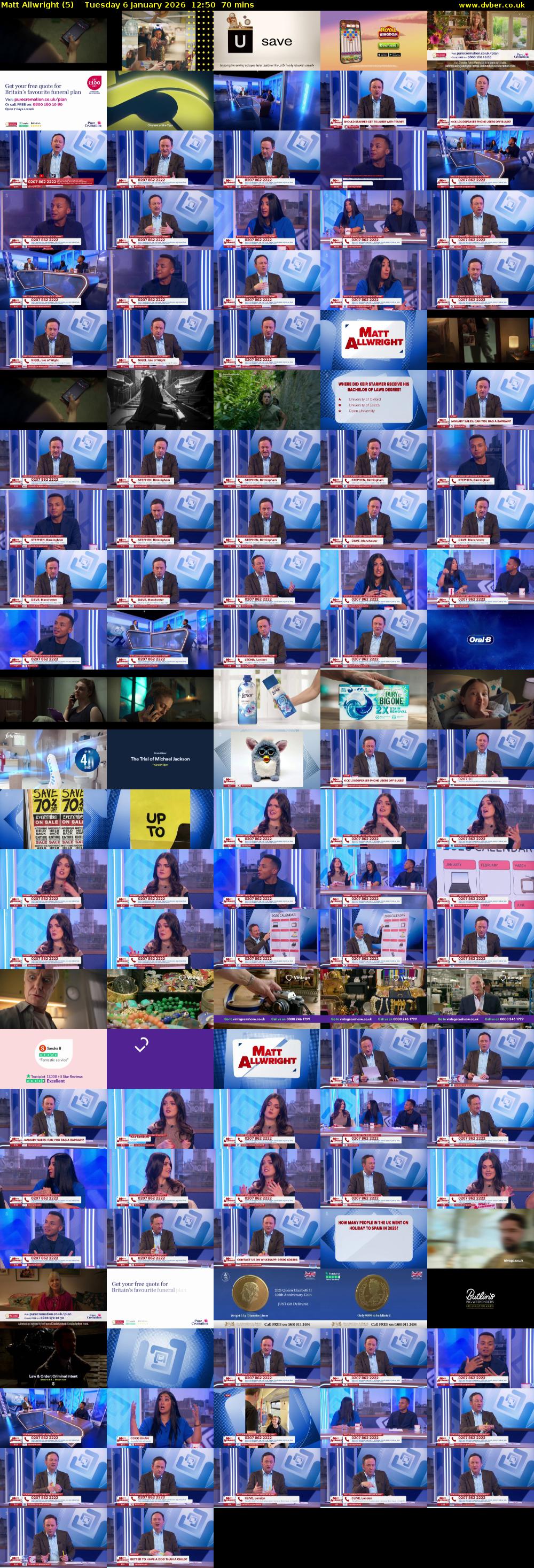 Matt Allwright (5) Tuesday 6 January 2026 12:50 - 14:00