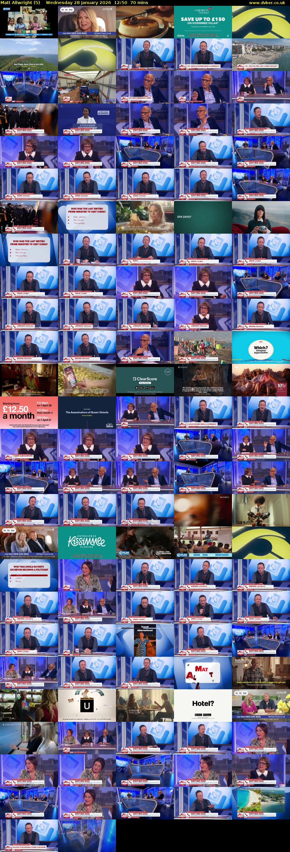 Matt Allwright (5) Wednesday 28 January 2026 12:50 - 14:00