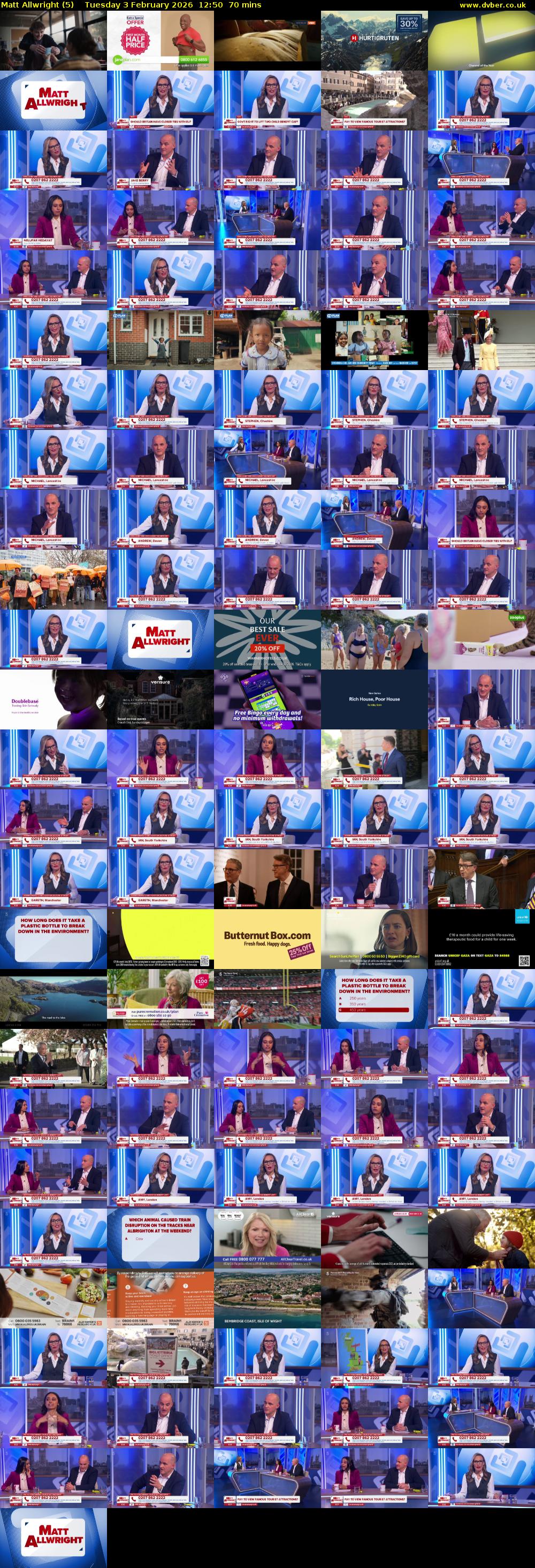 Matt Allwright (5) Tuesday 3 February 2026 12:50 - 14:00