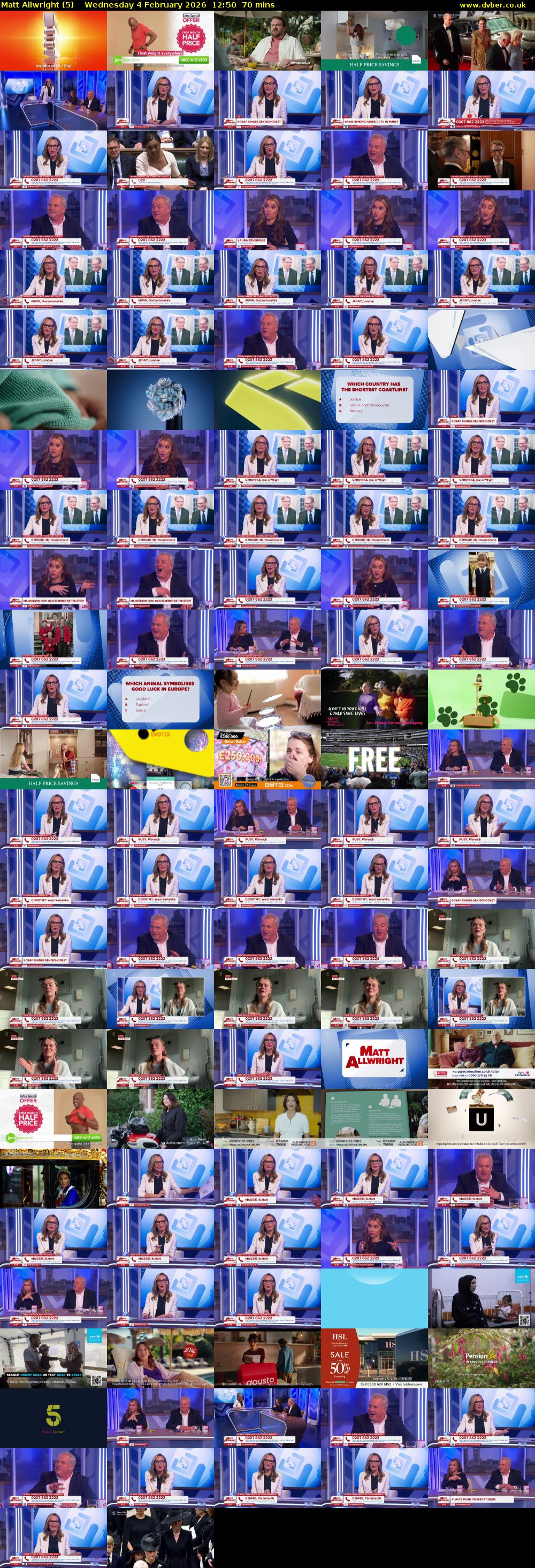 Matt Allwright (5) Wednesday 4 February 2026 12:50 - 14:00