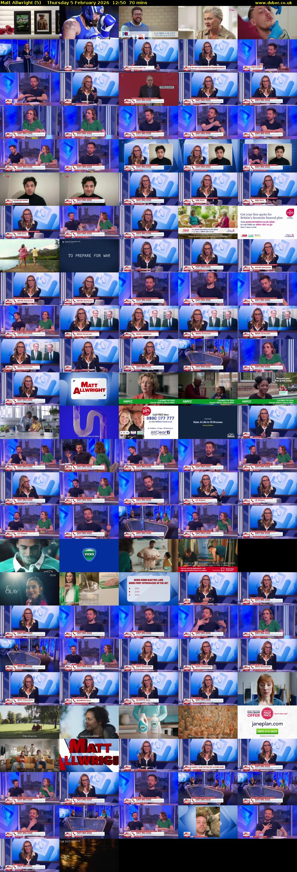 Matt Allwright (5) Thursday 5 February 2026 12:50 - 14:00