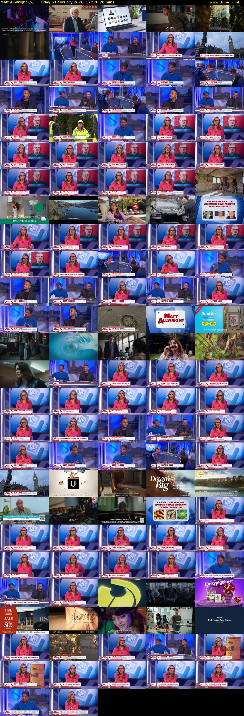 Matt Allwright (5) Friday 6 February 2026 12:50 - 14:00