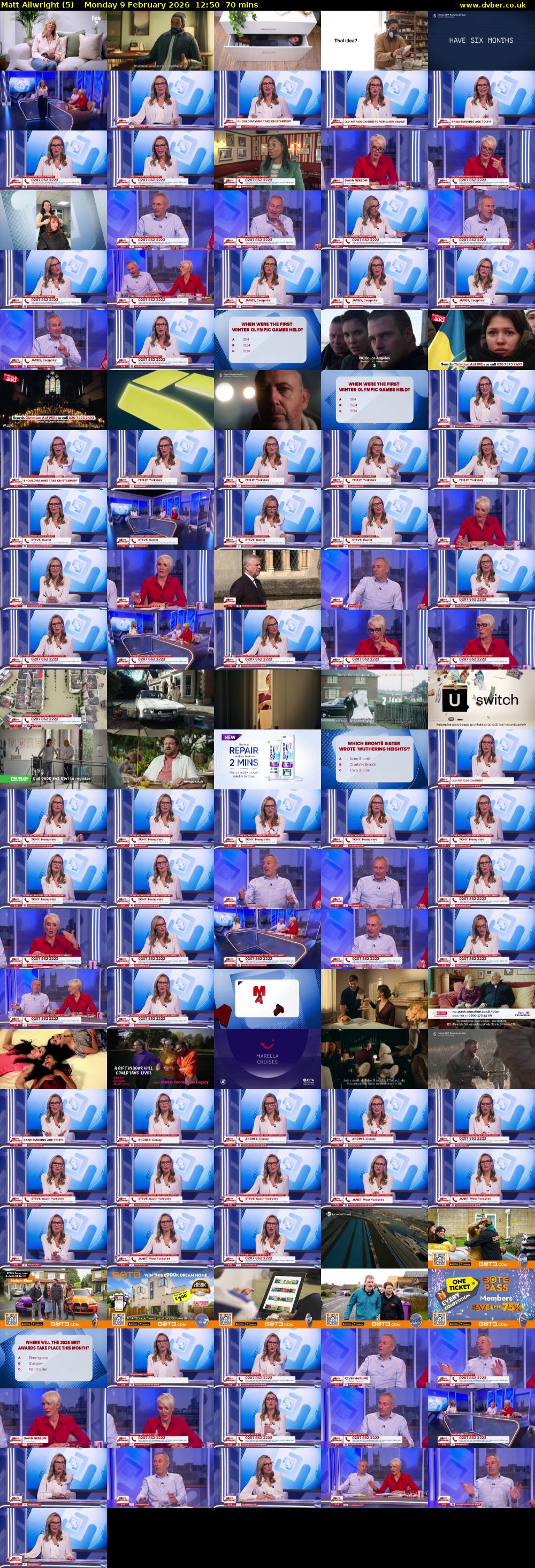 Matt Allwright (5) Monday 9 February 2026 12:50 - 14:00