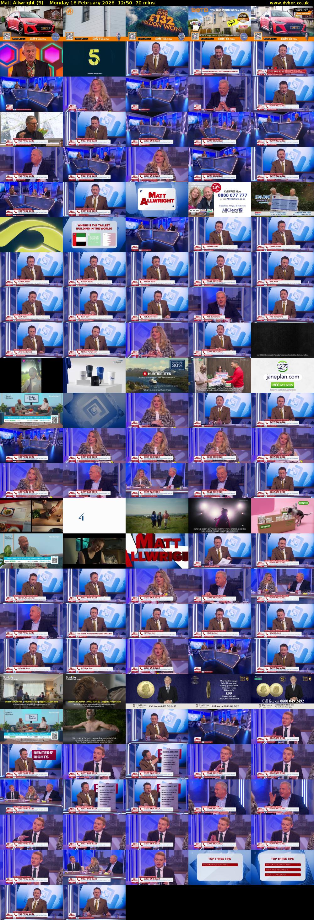 Matt Allwright (5) Monday 16 February 2026 12:50 - 14:00