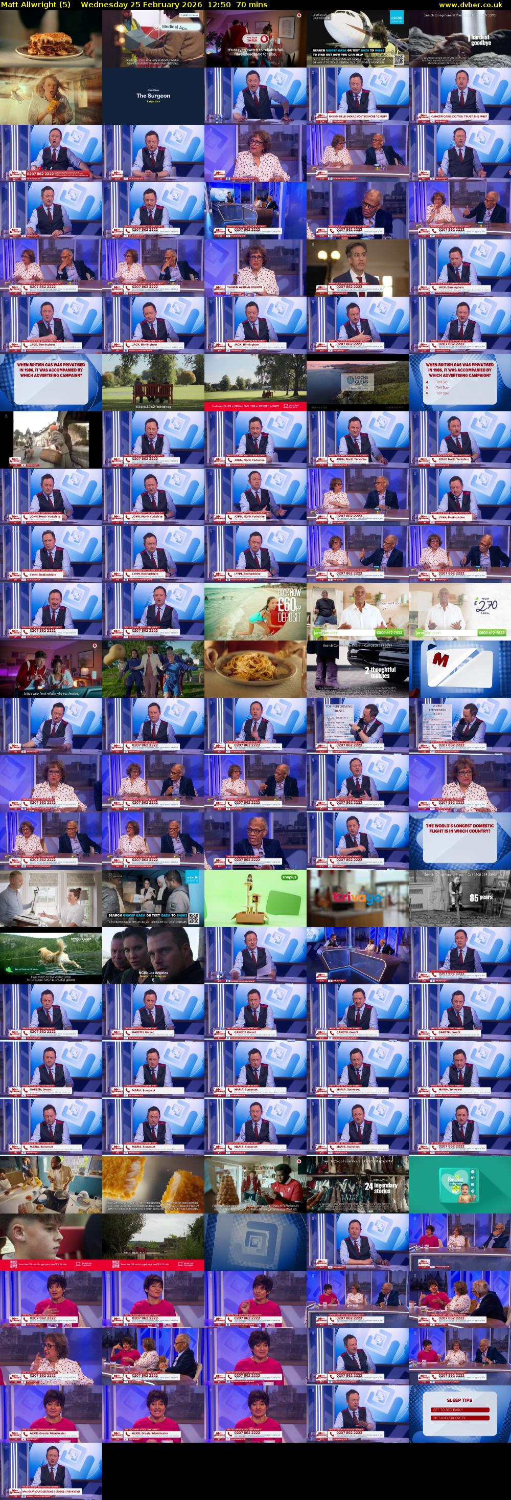 Matt Allwright (5) Wednesday 25 February 2026 12:50 - 14:00