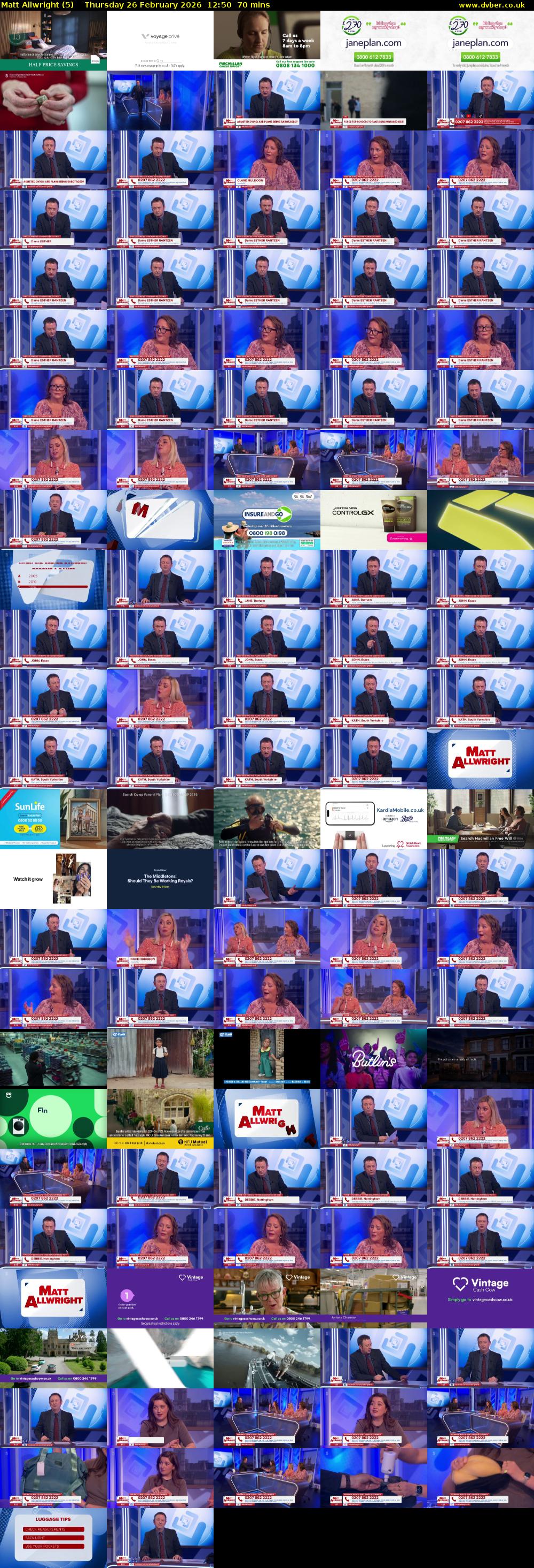 Matt Allwright (5) Thursday 26 February 2026 12:50 - 14:00