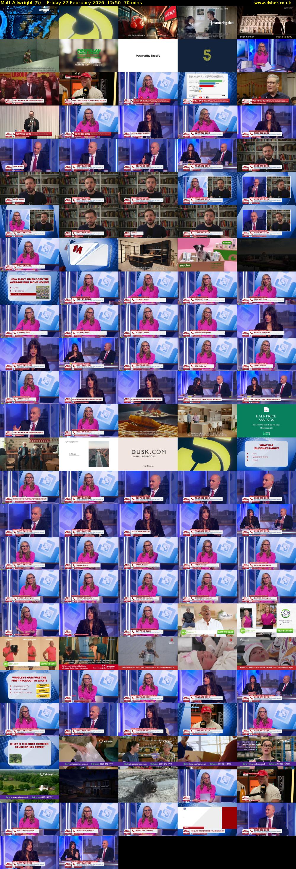 Matt Allwright (5) Friday 27 February 2026 12:50 - 14:00