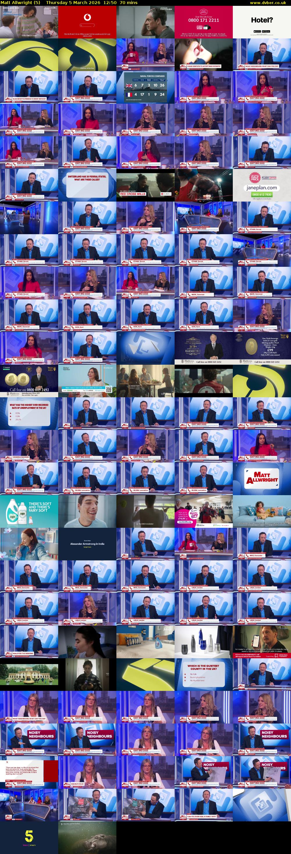 Matt Allwright (5) Thursday 5 March 2026 12:50 - 14:00