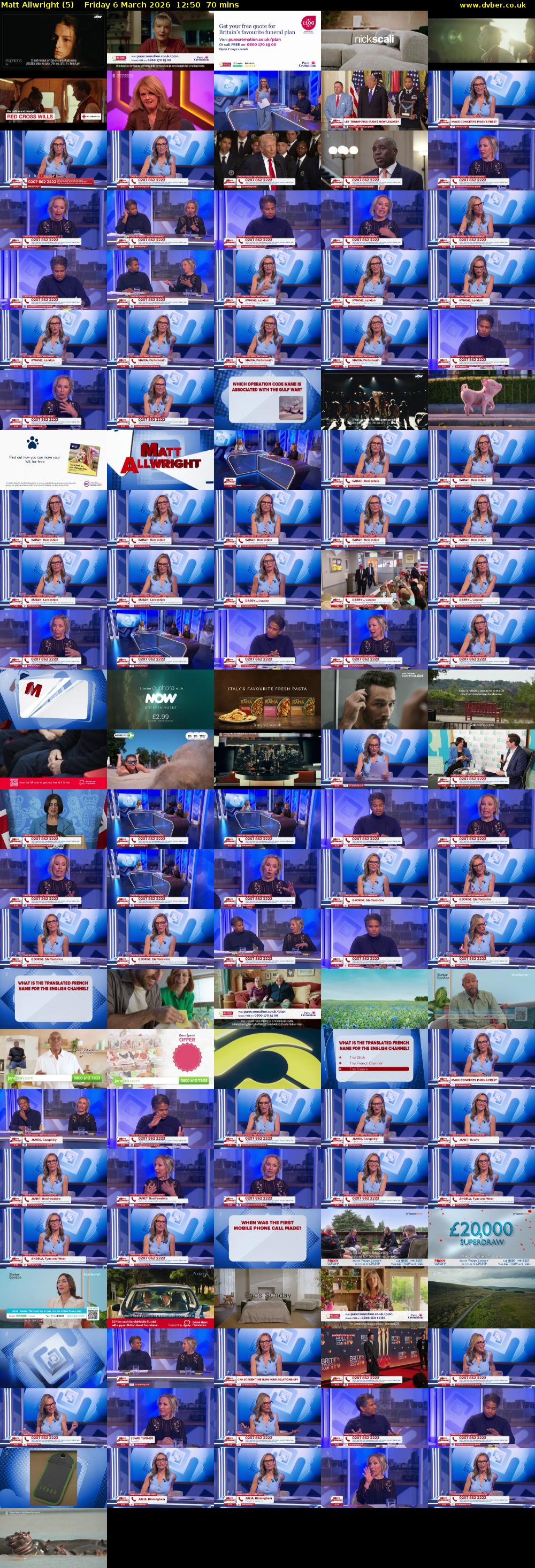 Matt Allwright (5) Friday 6 March 2026 12:50 - 14:00