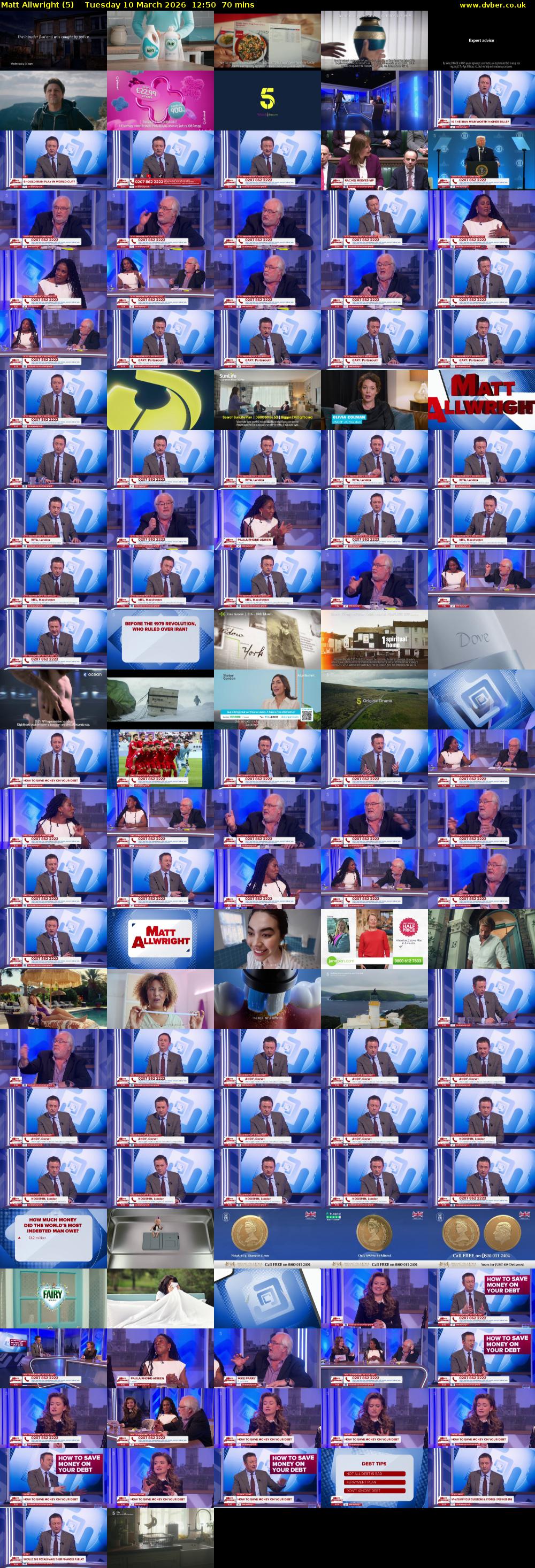 Matt Allwright (5) Tuesday 10 March 2026 12:50 - 14:00