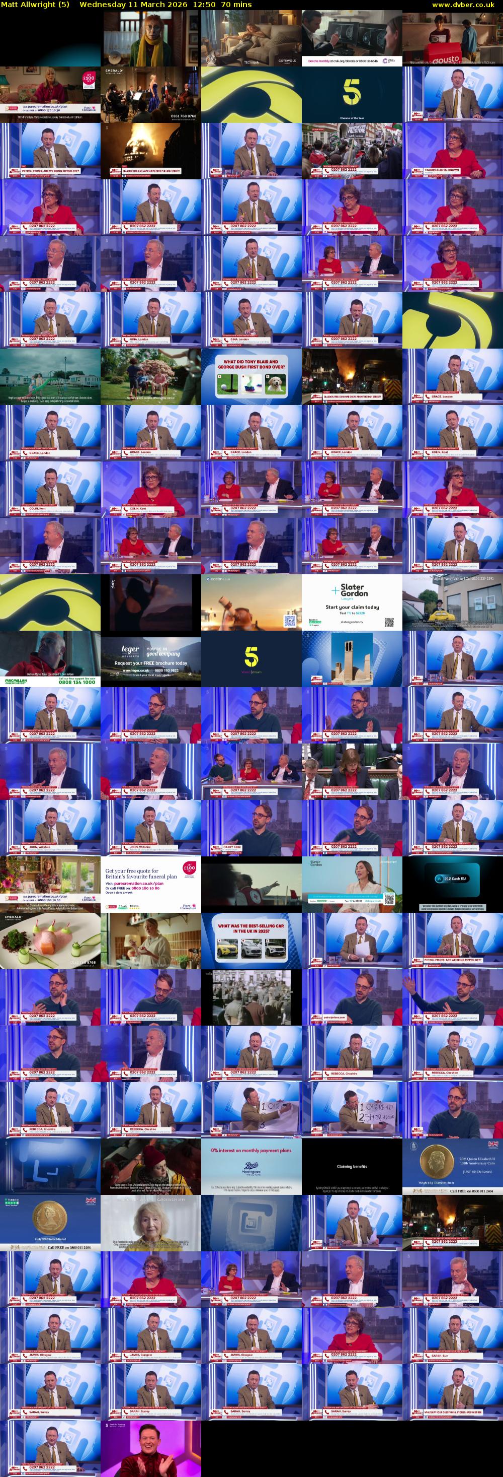 Matt Allwright (5) Wednesday 11 March 2026 12:50 - 14:00