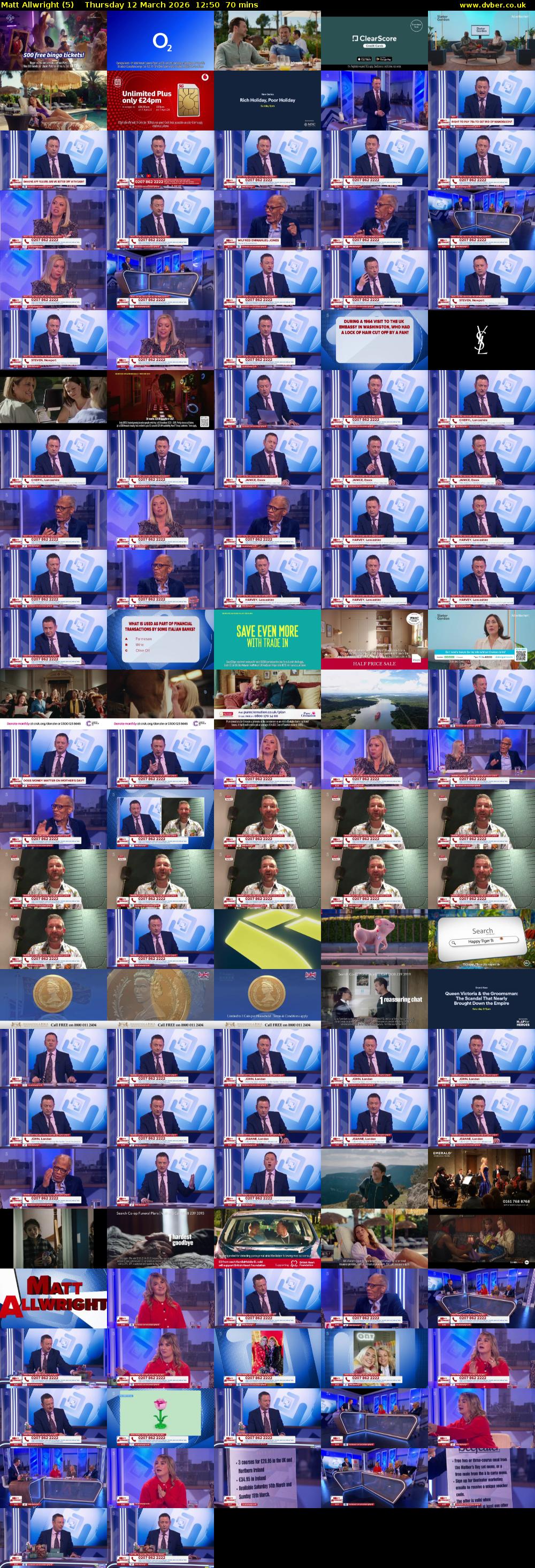 Matt Allwright (5) Thursday 12 March 2026 12:50 - 14:00