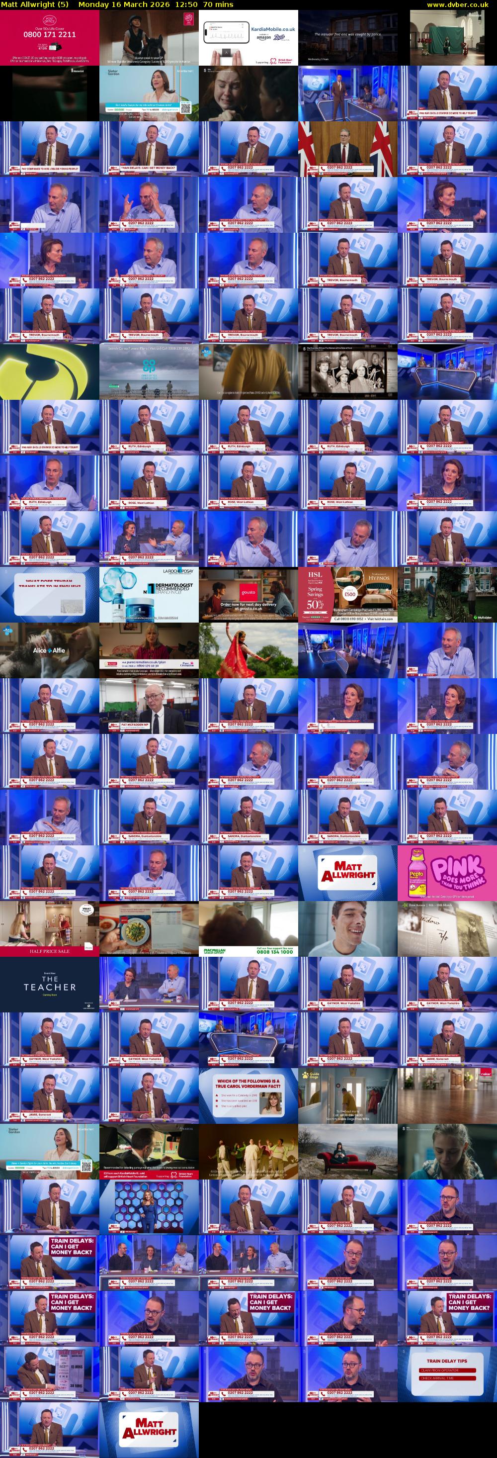 Matt Allwright (5) Monday 16 March 2026 12:50 - 14:00