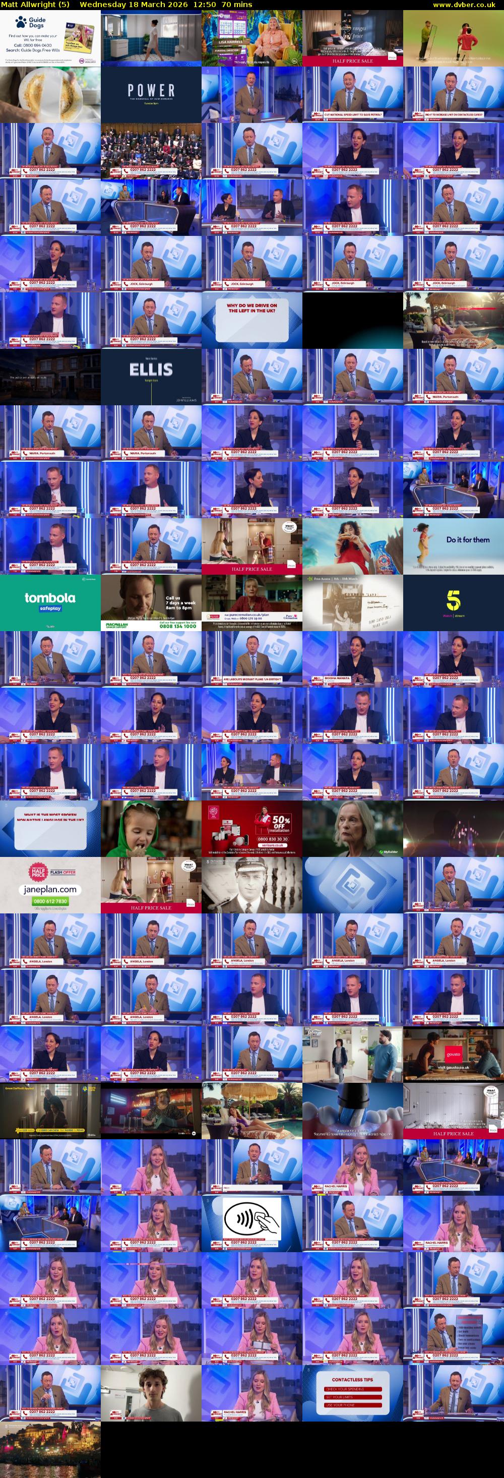 Matt Allwright (5) Wednesday 18 March 2026 12:50 - 14:00