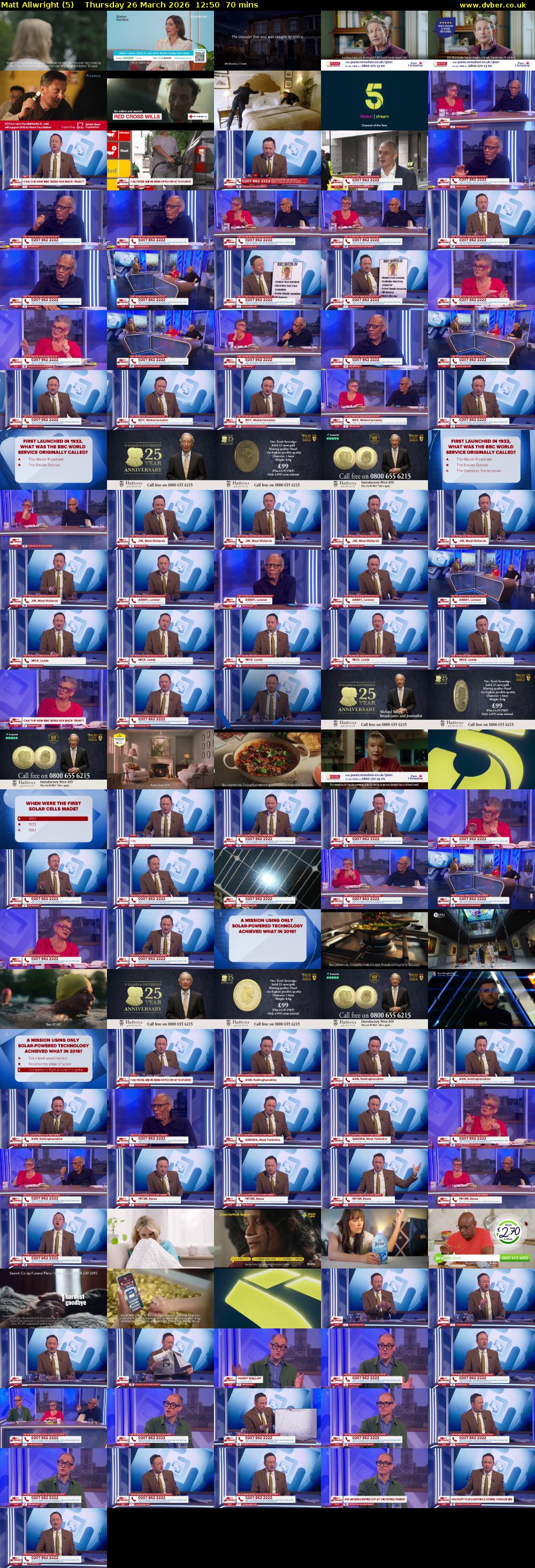 Matt Allwright (5) Thursday 26 March 2026 12:50 - 14:00