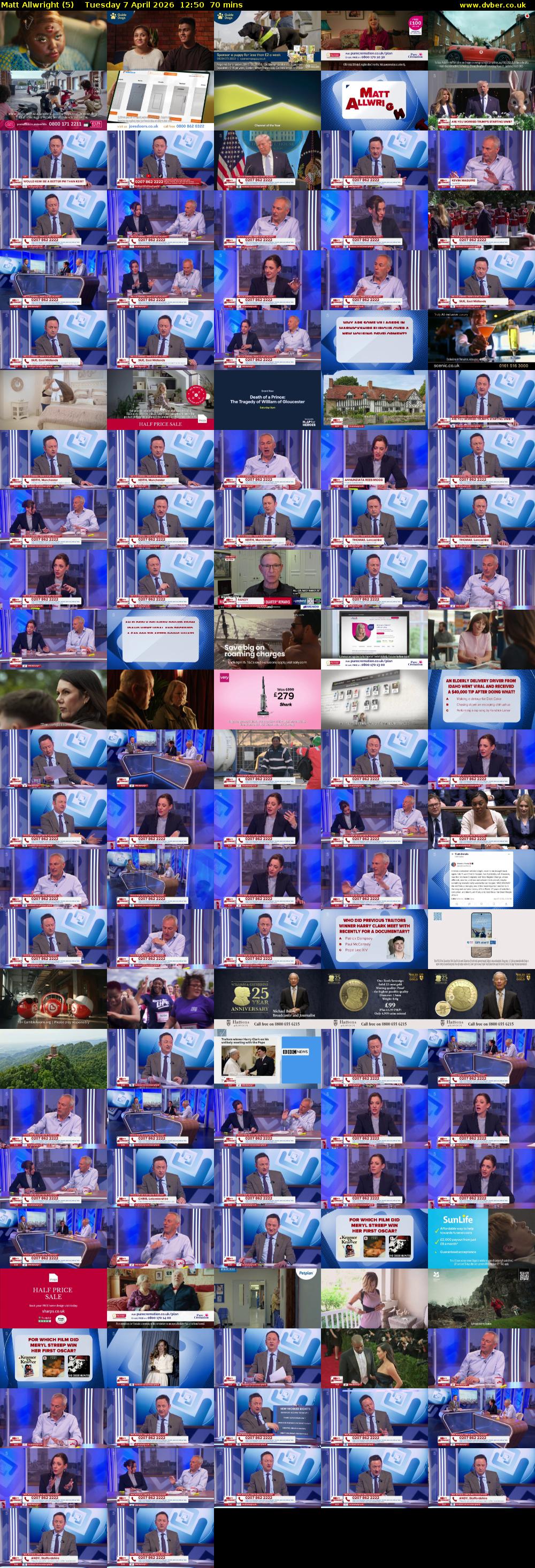 Matt Allwright (5) Tuesday 7 April 2026 12:50 - 14:00