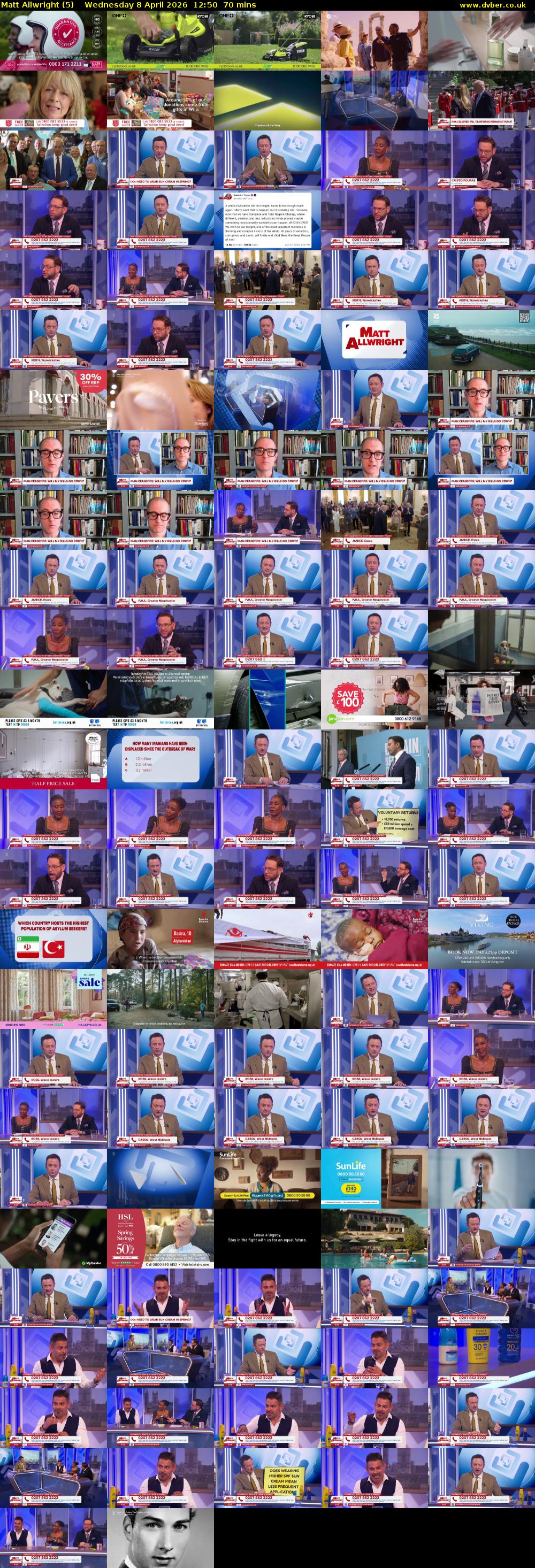 Matt Allwright (5) Wednesday 8 April 2026 12:50 - 14:00