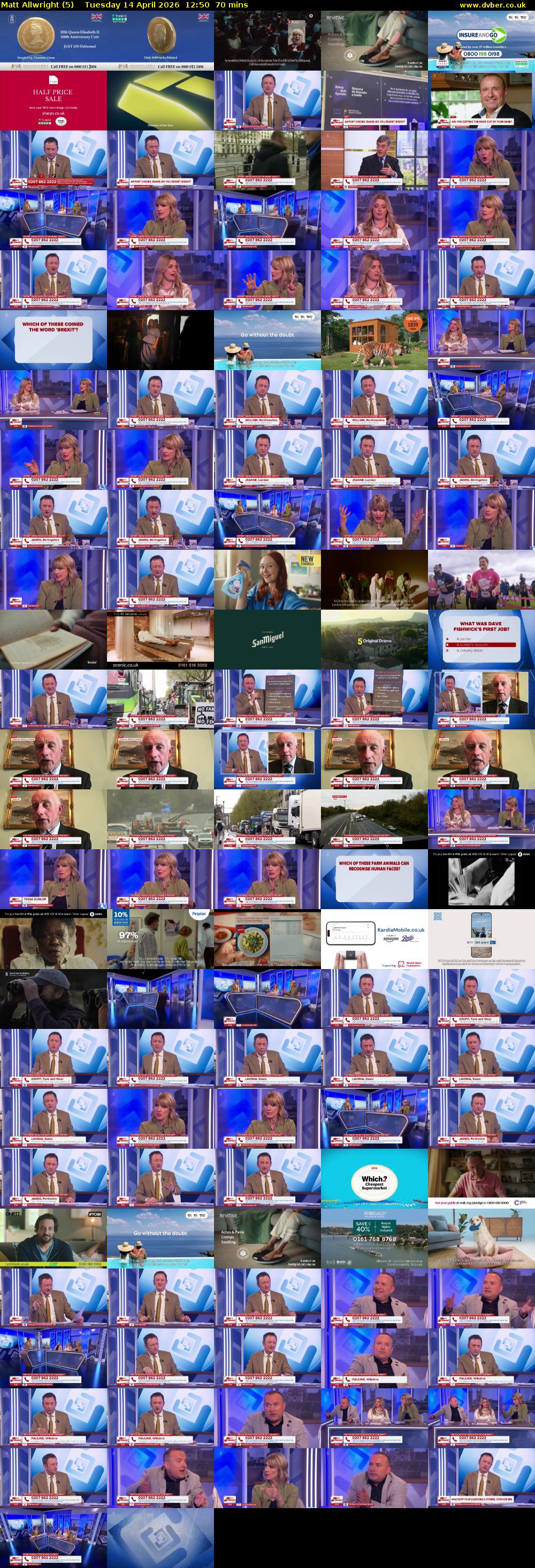 Matt Allwright (5) Tuesday 14 April 2026 12:50 - 14:00