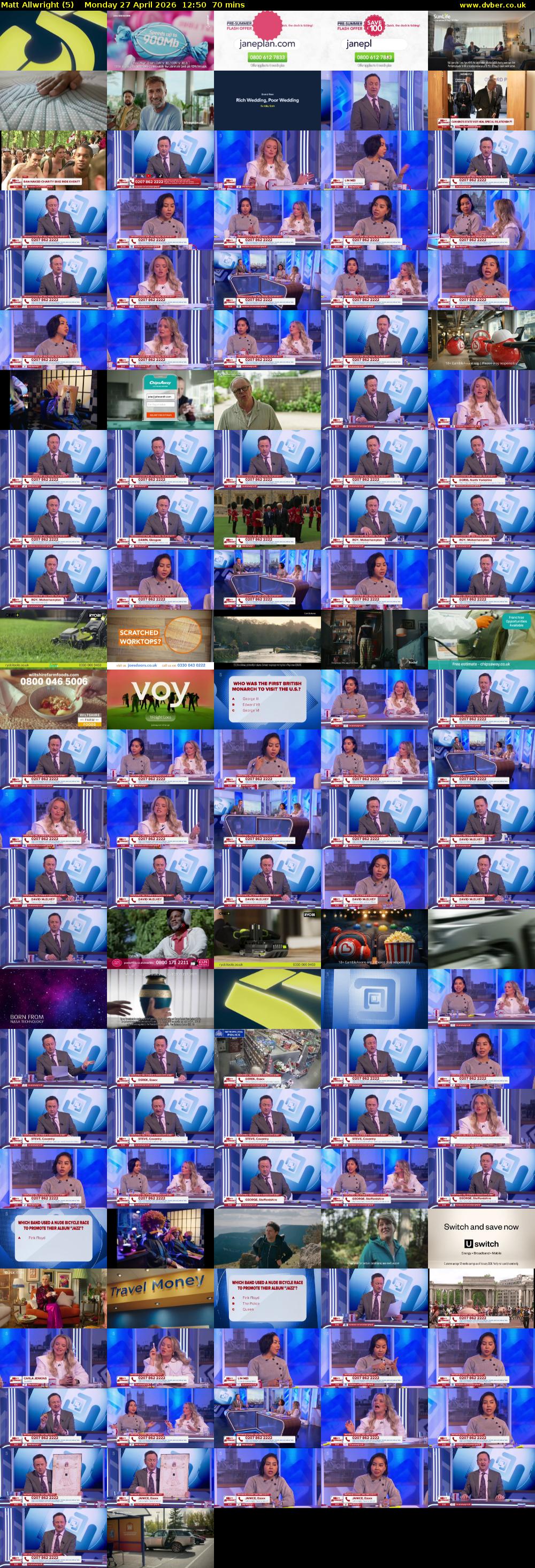 Matt Allwright (5) Monday 27 April 2026 12:50 - 14:00