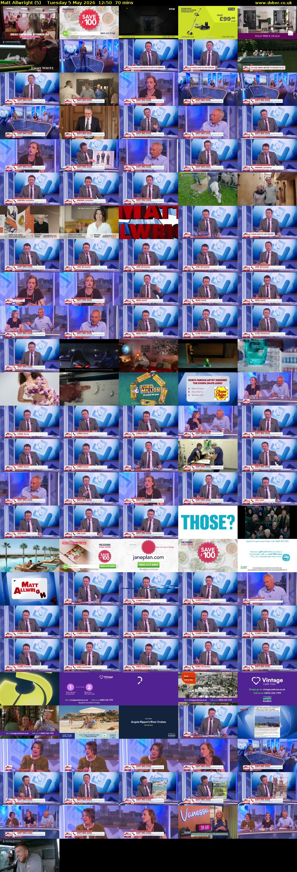 Matt Allwright (5) Tuesday 5 May 2026 12:50 - 14:00