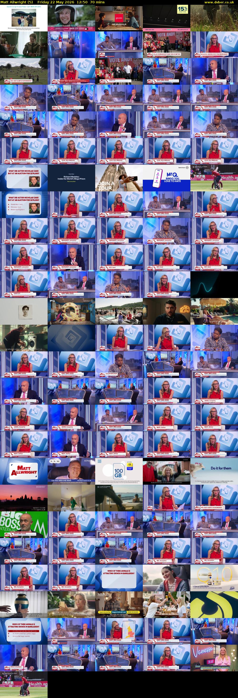 Matt Allwright (5) Friday 22 May 2026 12:50 - 14:00