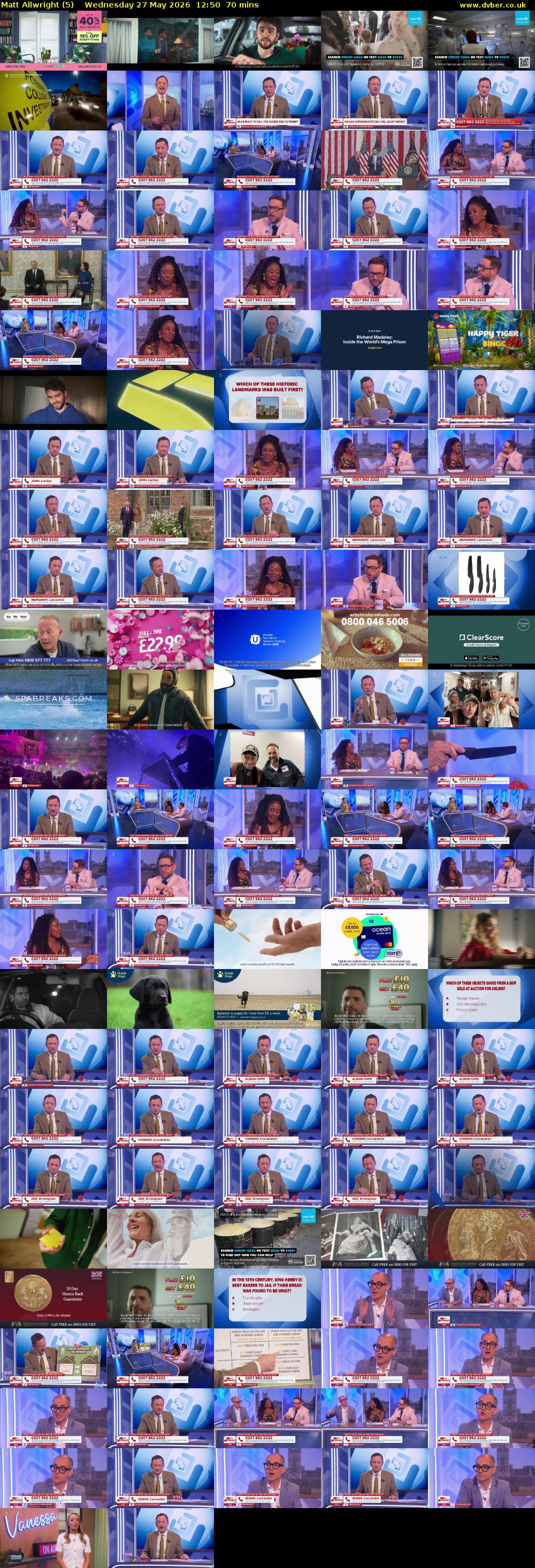 Matt Allwright (5) Wednesday 27 May 2026 12:50 - 14:00