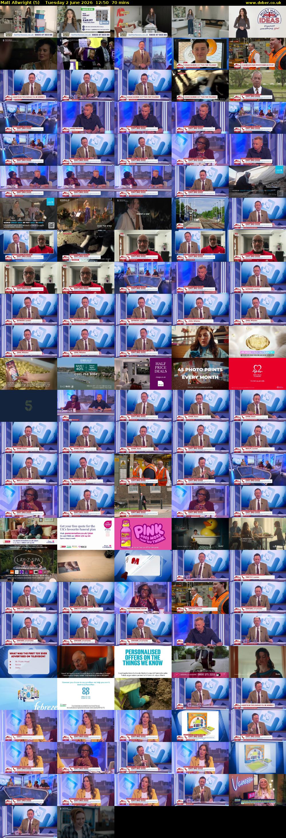 Matt Allwright (5) Tuesday 2 June 2026 12:50 - 14:00