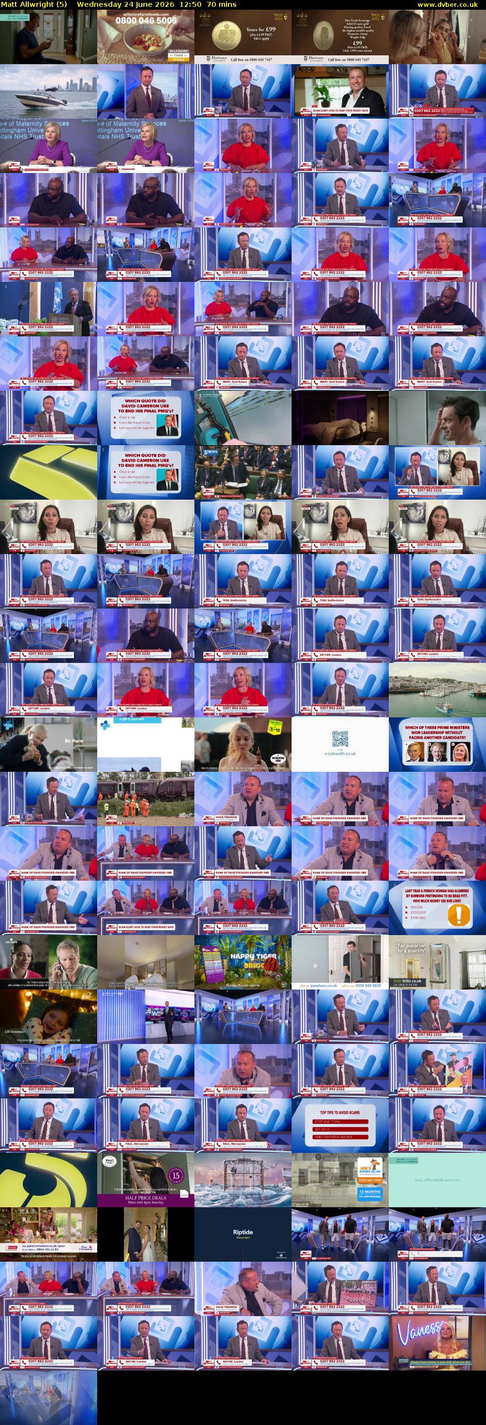 Matt Allwright (5) Wednesday 24 June 2026 12:50 - 14:00
