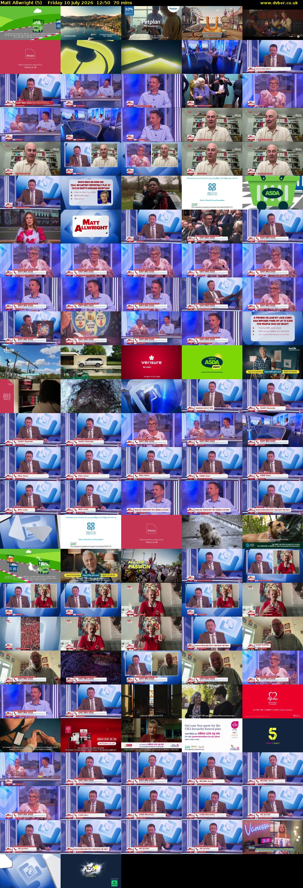 Matt Allwright (5) Friday 10 July 2026 12:50 - 14:00