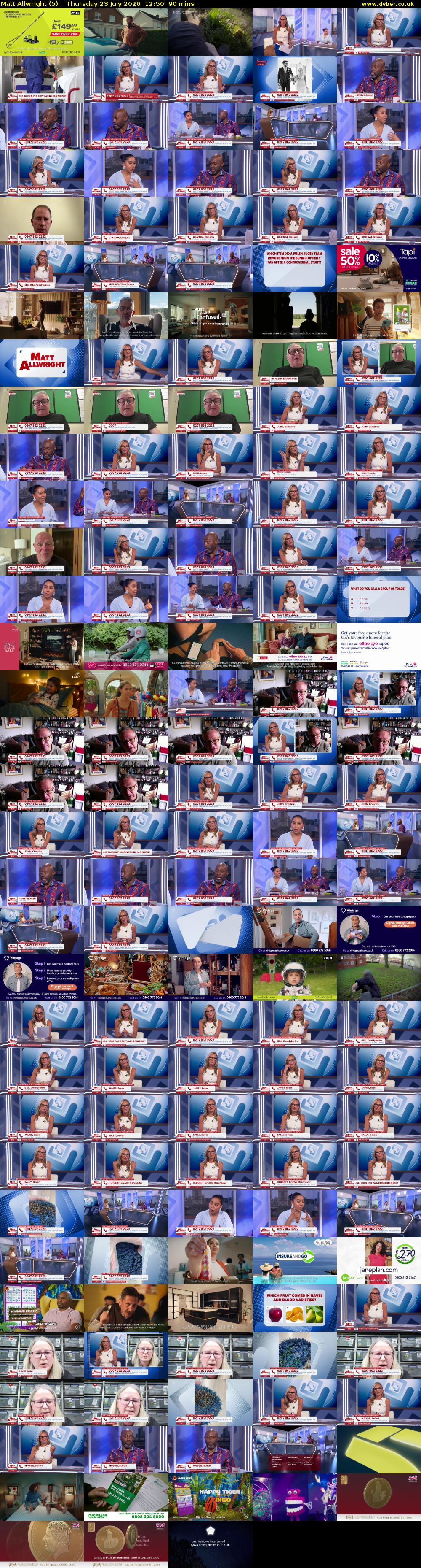 Matt Allwright (5) Thursday 23 July 2026 12:50 - 14:20