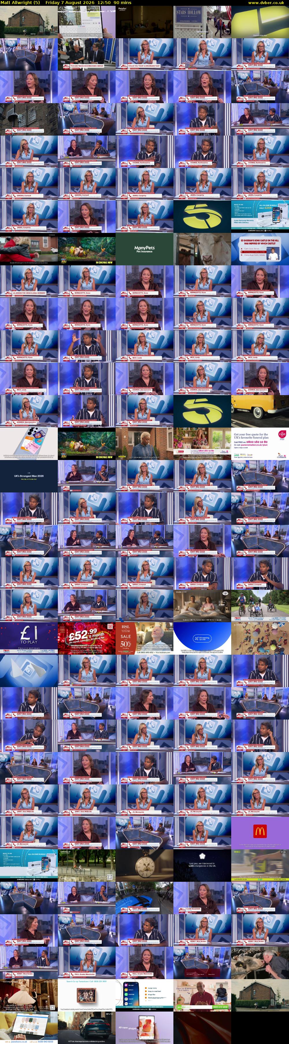 Matt Allwright (5) Friday 7 August 2026 12:50 - 14:20