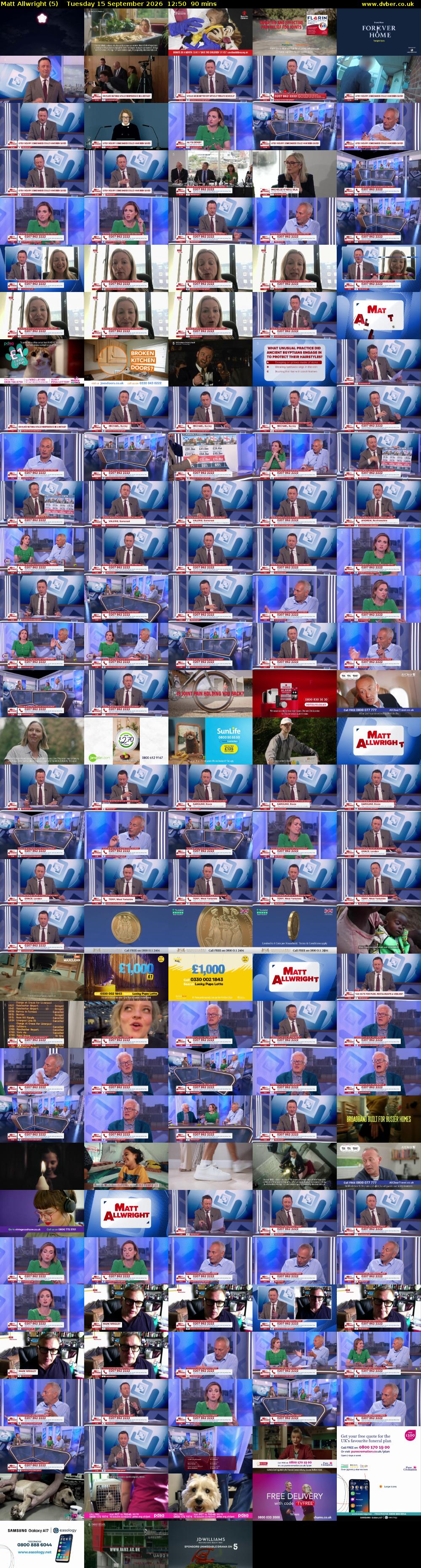 Matt Allwright (5) Tuesday 15 September 2026 12:50 - 14:20