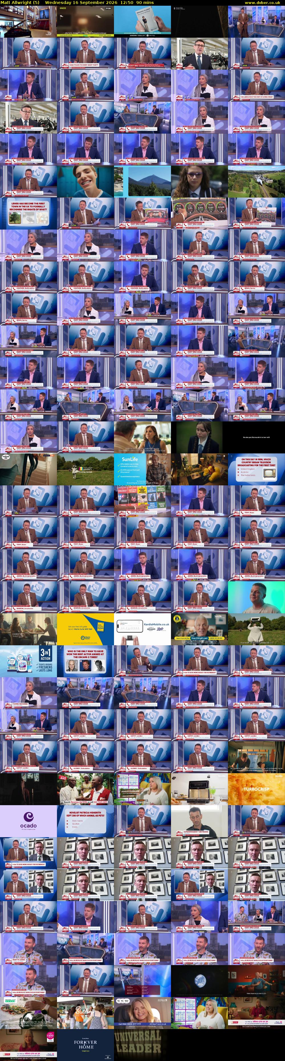 Matt Allwright (5) Wednesday 16 September 2026 12:50 - 14:20
