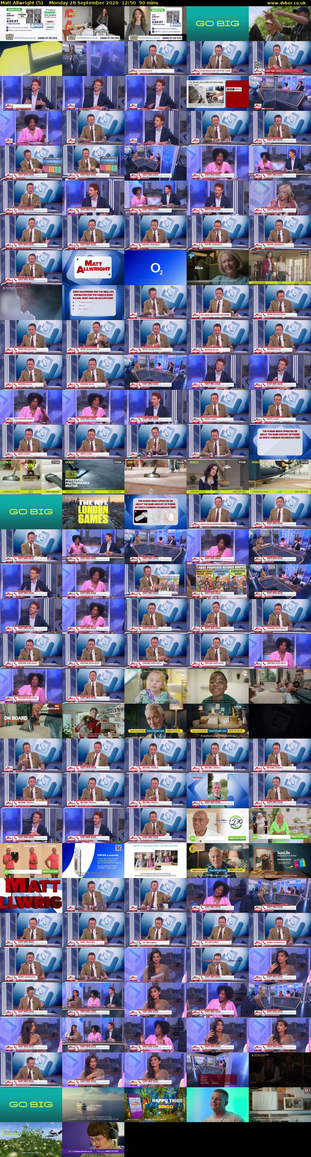 Matt Allwright (5) Monday 28 September 2026 12:50 - 14:20