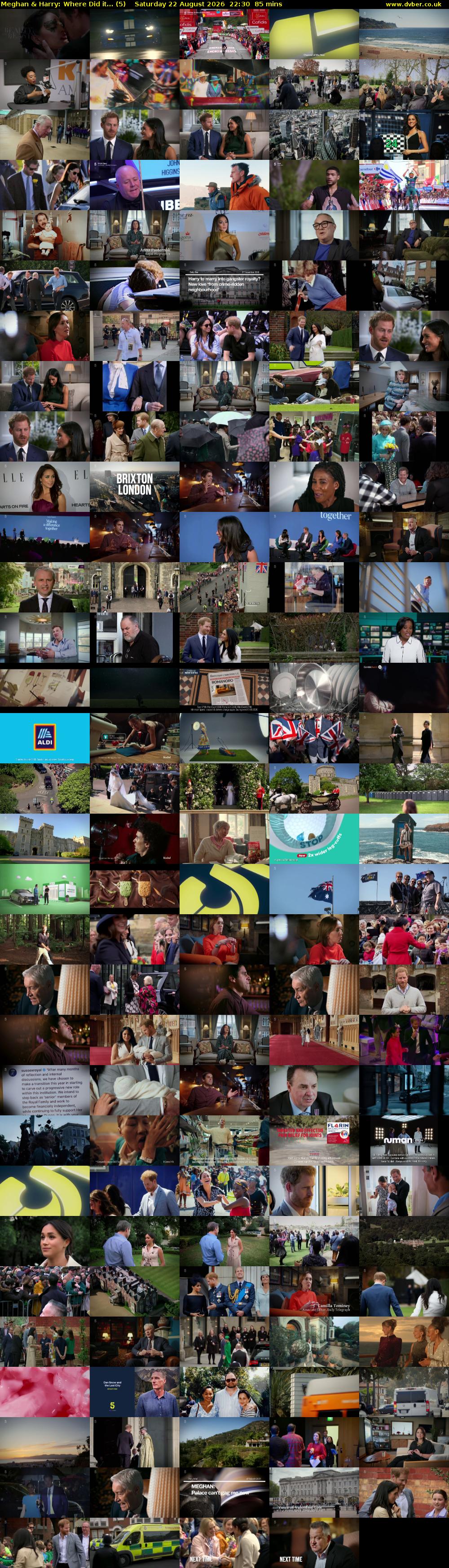 Meghan & Harry: Where Did it... (5) Saturday 22 August 2026 22:30 - 23:55