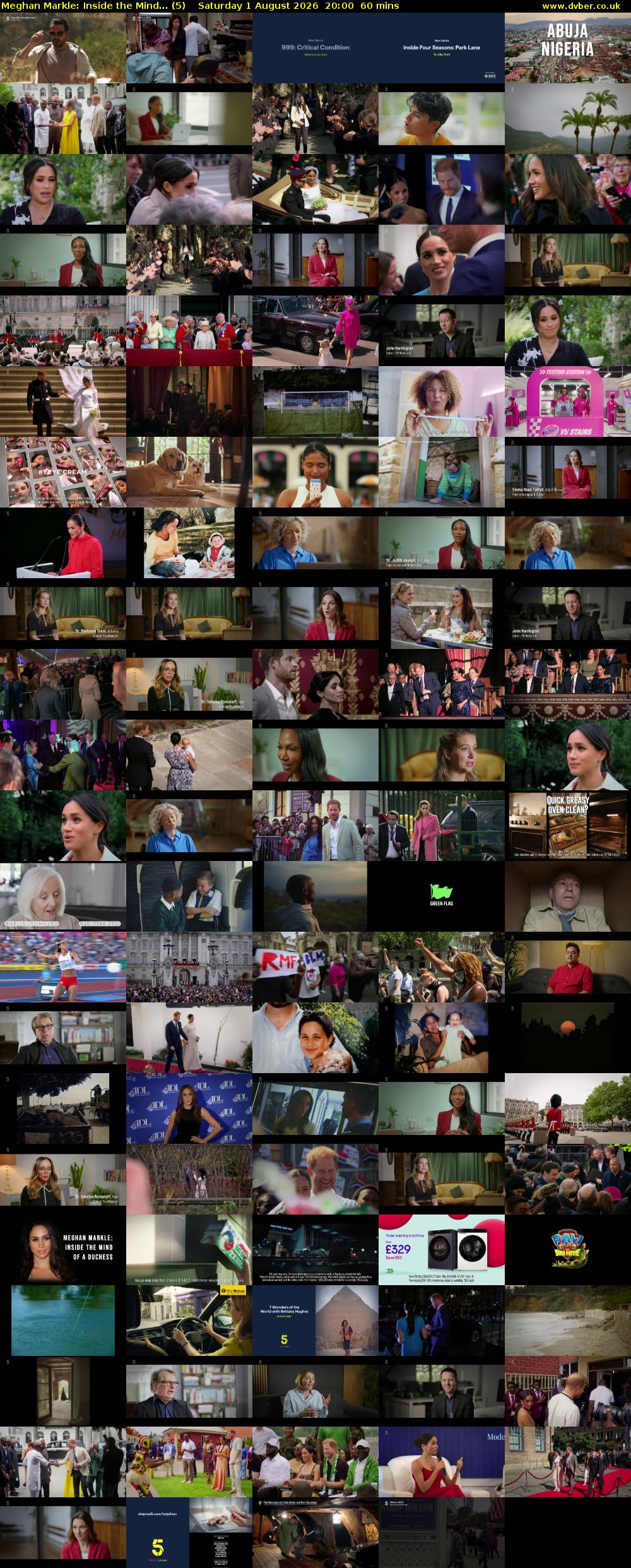 Meghan Markle: Inside the Mind... (5) Saturday 1 August 2026 20:00 - 21:00